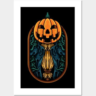 Pumpkin Scare Crow Posters and Art